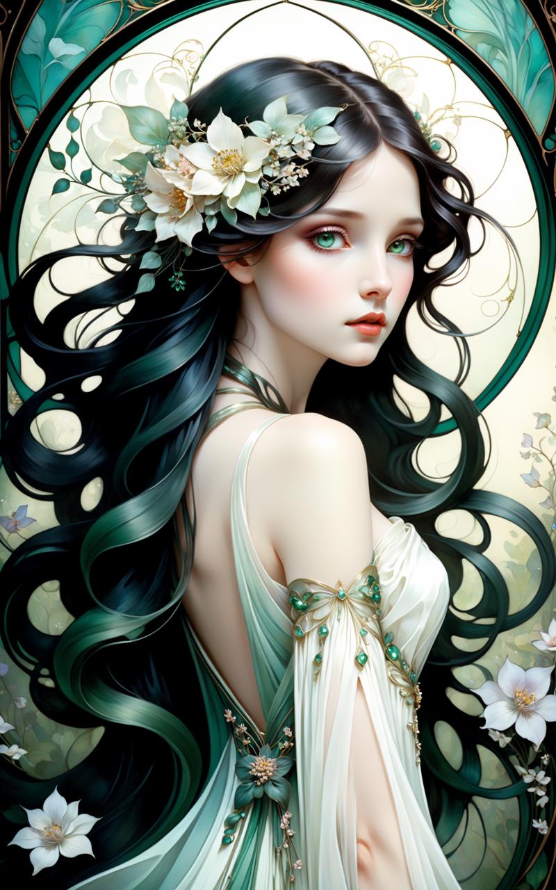 06533-1242696493-A delicate portrait, dynamic pose art nouveau and Alphonse Mucha, Tim Burton, Anna Dittmann style, a ethereal spirit of a beauti.png